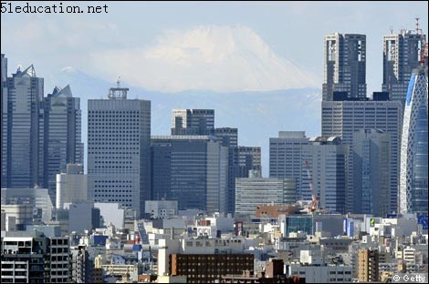 Tokyo with Mount Fuji in the background